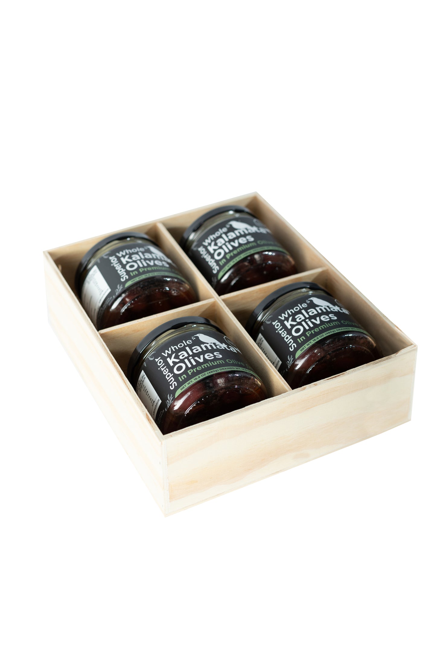 Caja tipo "Gift Box"con Aceitunas Kalamata Jumbo con Hueso