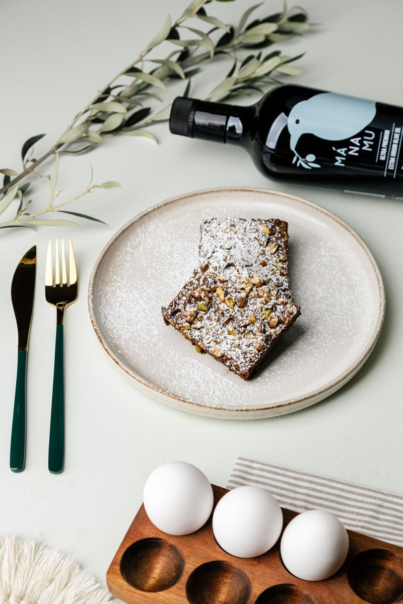 Brownie de Pistacho con Aceite de Olivo Manamu