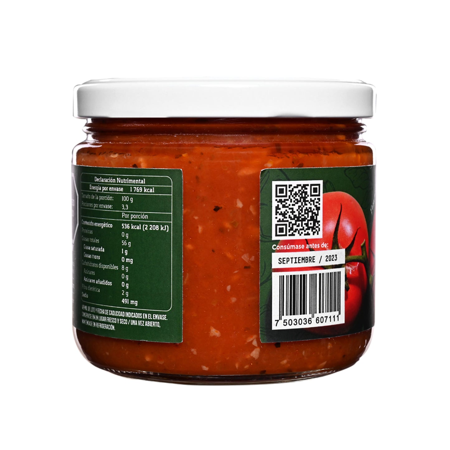 Salsa Pomodoro Artesanal Mánamu 100% Ingredientes Naturales · 330 Gramos Neto