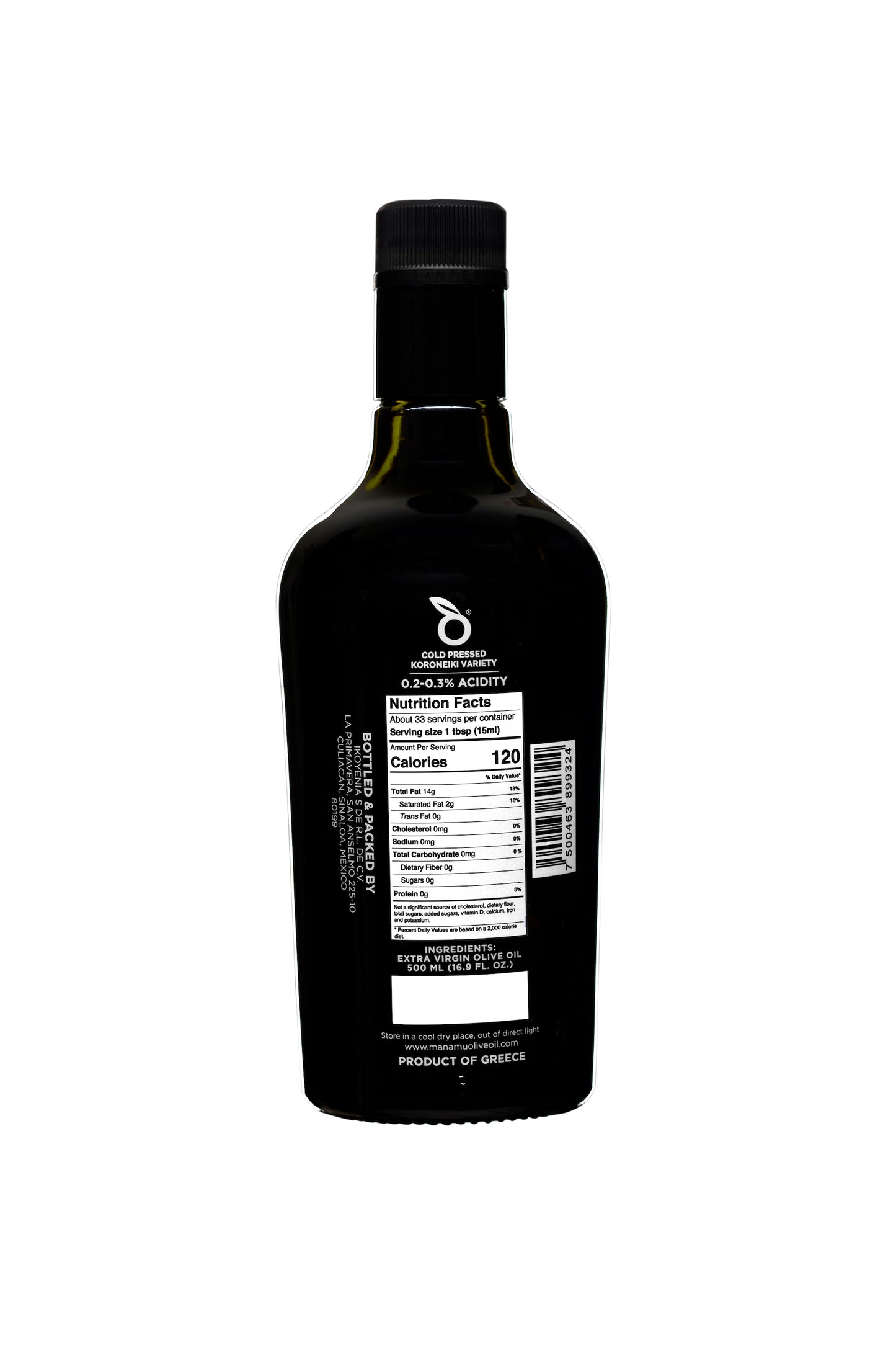 Aceite de Oliva Extra Virgen Griego, 100% Puro, Variedad Koroneiki – Mánamu  Olive Oil