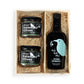 Caja tipo "Gift Box" con Aceite de Oliva Ultra Premium y Aceitunas Kalamata
