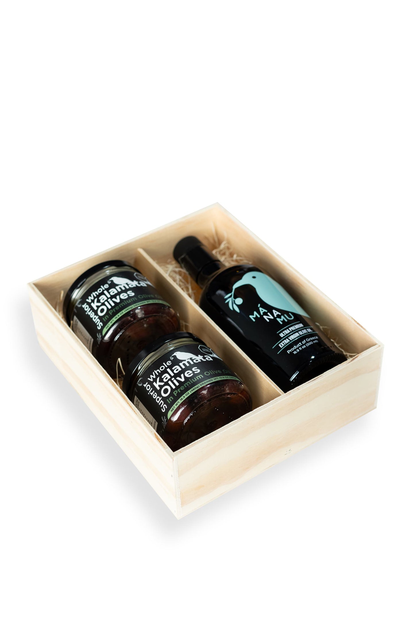 "Gift Box" box with Ultra Premium Olive Oil and Kalamata Olives